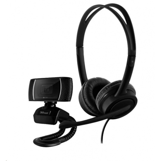 TRUST set webcamera + headset DOBA 2-in-1, Home-office set