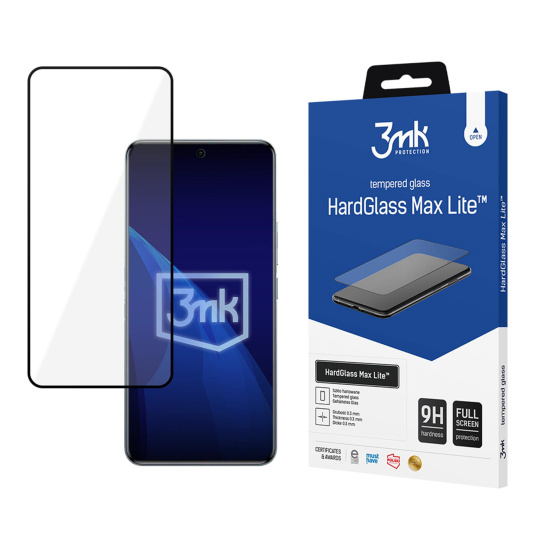3mk tvrzené sklo HardGlass Max Lite Black pro Redmi Note 15 4G/5G 3mk tvrzené sklo HardGlass Max Lite Black pro Redmi Note 15 4G/5G