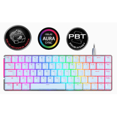 ASUS klávesnice ROG FALCHION ACE Moonlight White, mechanická, USB, US, bílá ASUS klávesnice ROG FALCHION ACE Moonlight White, mechanická, USB, US, bílá