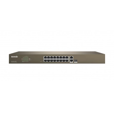 Tenda TEF1218P-16-250W - Websmart PoE AT Switch 230Watt, 16xRJ45 Switch s 16x 10/100 Mbps PoE, 2x Gigabit Uplink RJ45/SF Tenda TEF1218P-16-250W - Websmart PoE AT Switch 230Watt, 16xRJ45 Switch s 16x 10/100 Mbps PoE, 2x Gigabit Uplink RJ45/SF